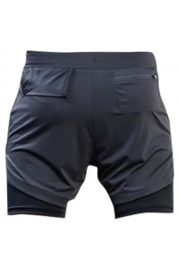 SKSP008 manufacturing five-point shorts design double-layer mobile phone pocket towel casual running shorts shorts shorts center fake two-piece shorts detail view-14